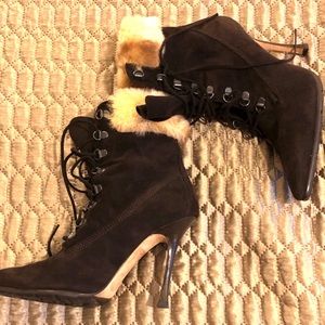 Authentic Fur Manolo Blahnik Boots